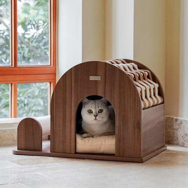 2023 new luxury modern wooden cat house 1