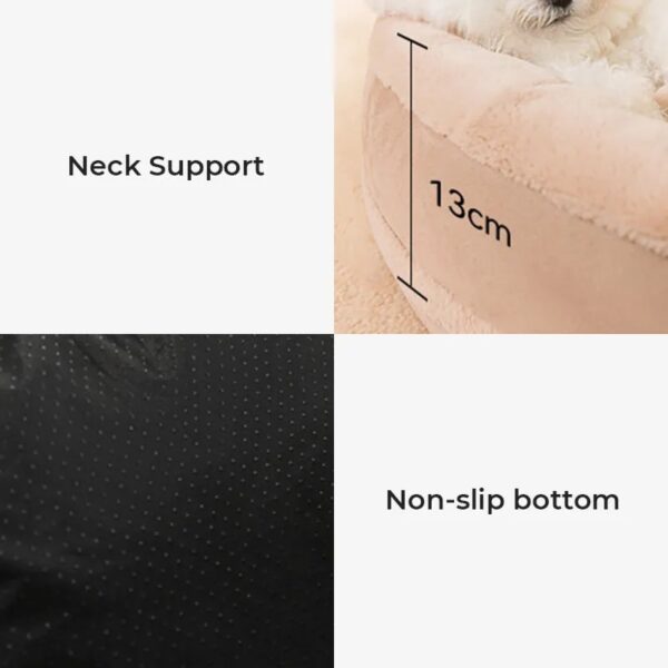 anti anxiety oval warm plush dog bed 10