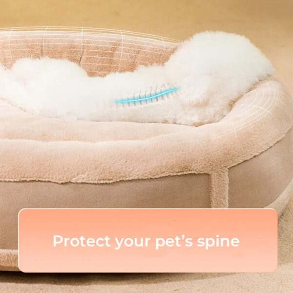 anti anxiety oval warm plush dog bed 7
