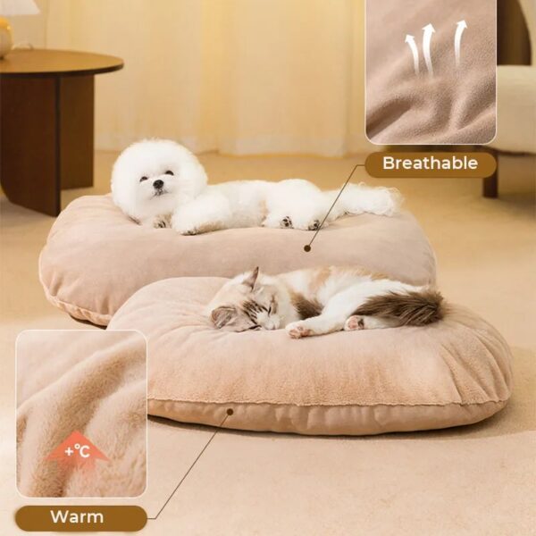 anti anxiety oval warm plush dog bed 9