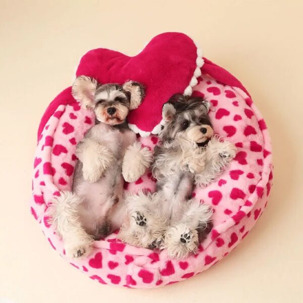 barbie pink heart plush dog pillow bed 11
