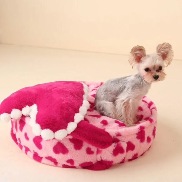 barbie pink heart plush dog pillow bed 23