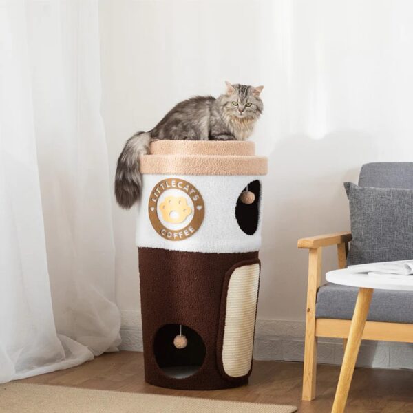 coffee cup cat tree tower 2