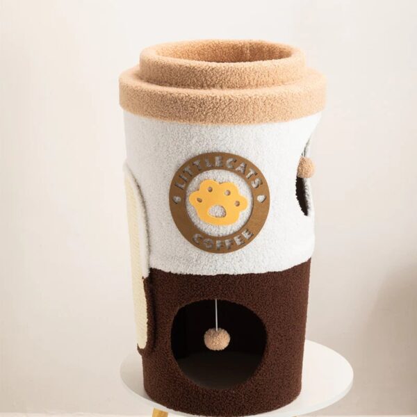 coffee cup cat tree tower 3