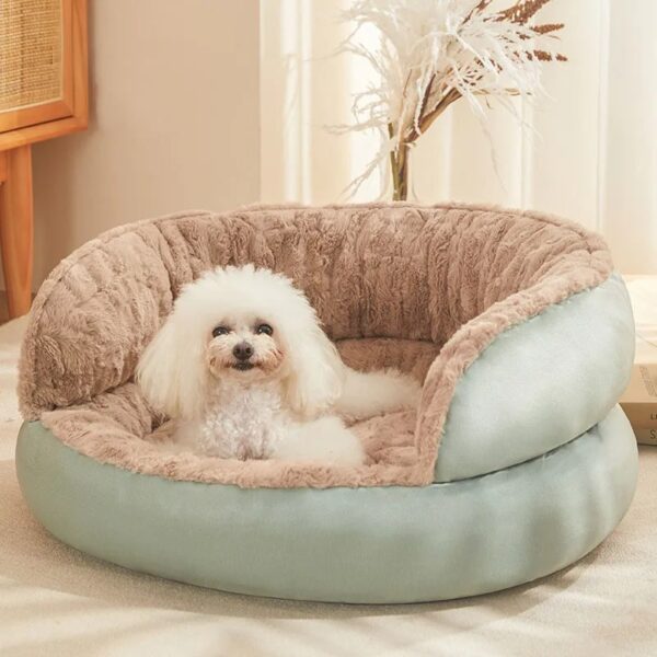 cozy backrest deep sleeping waterproof dog bed 1