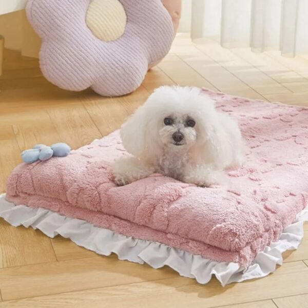 cozy plush calming dog & cat bed 4
