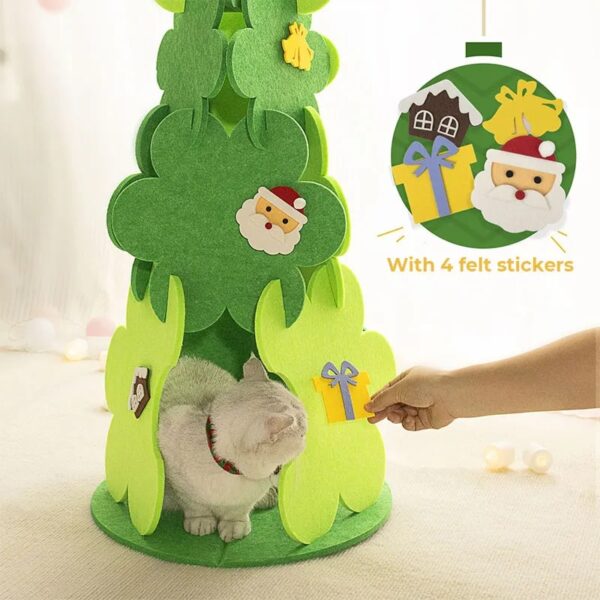 diy christmas tree felt cat nest 14