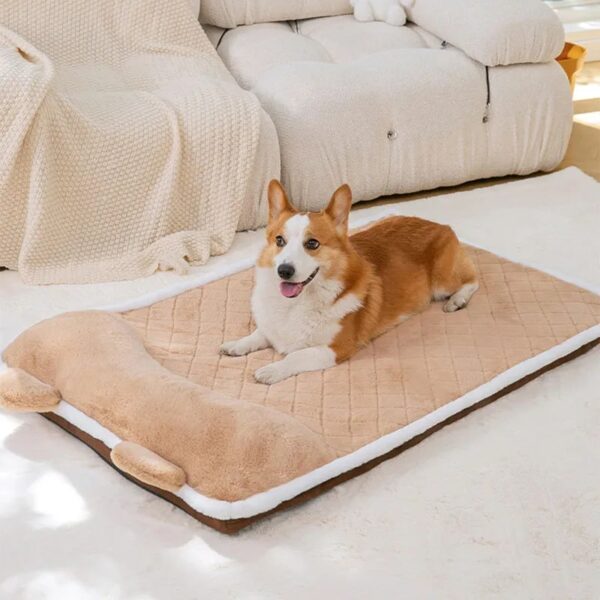extra large warm plush dog cushion bed 2