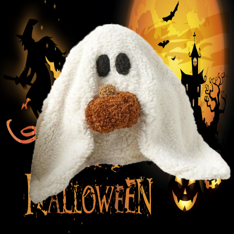halloween ghost plush pillow 1