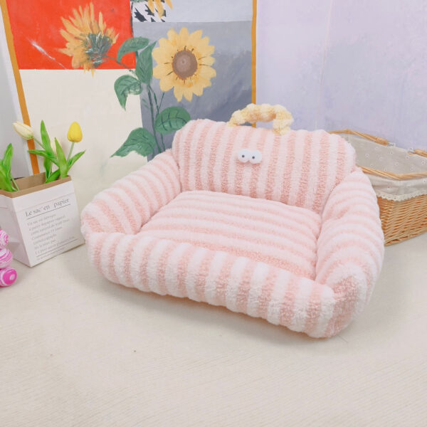 macaron square plush sofa pet bed 444