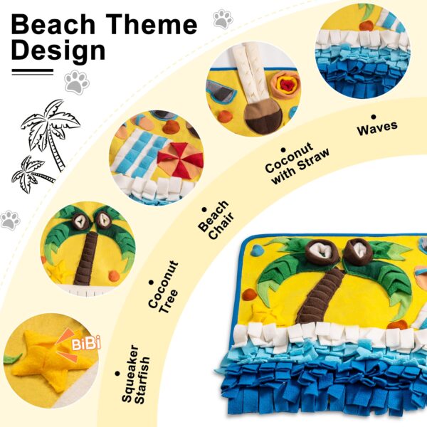 beach theme design dog sniffing mat 3