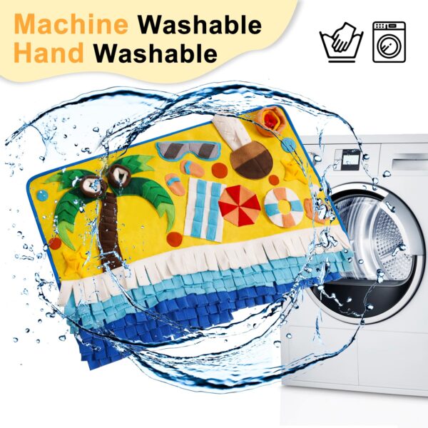 beach theme design dog sniffing mat 4