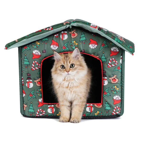christmas themed collapsible pet house 5