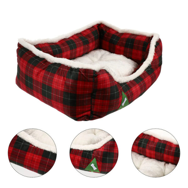 christmas themed winter pet sleeping bed 5