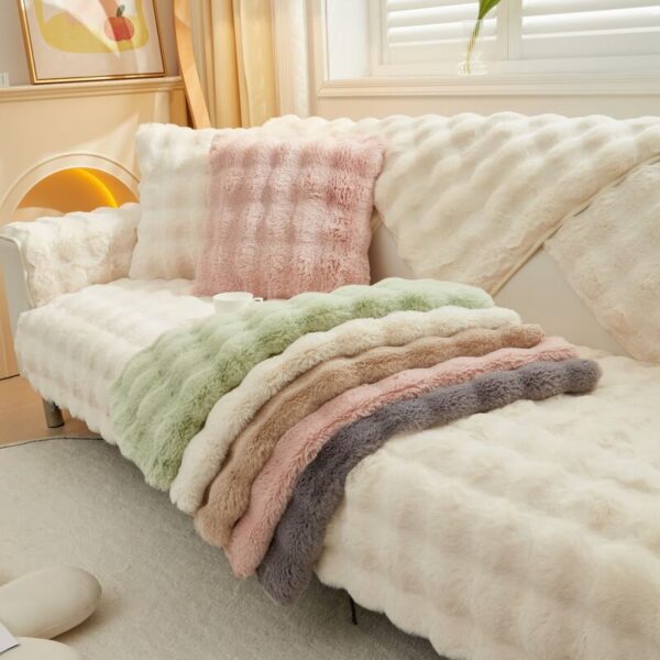 cozy plush solid color non slip sofa cover 12