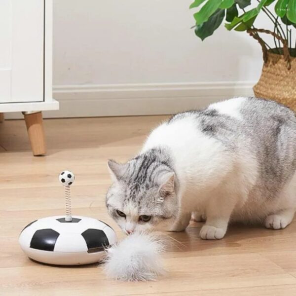 football ball electric cat toy with led light 13