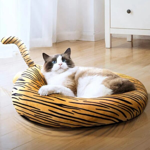 funny tiger butt shape cat bed 12