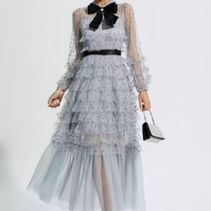 maddison gray polka dot maxi dress 11