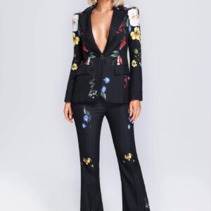 martha printed blazer set 1