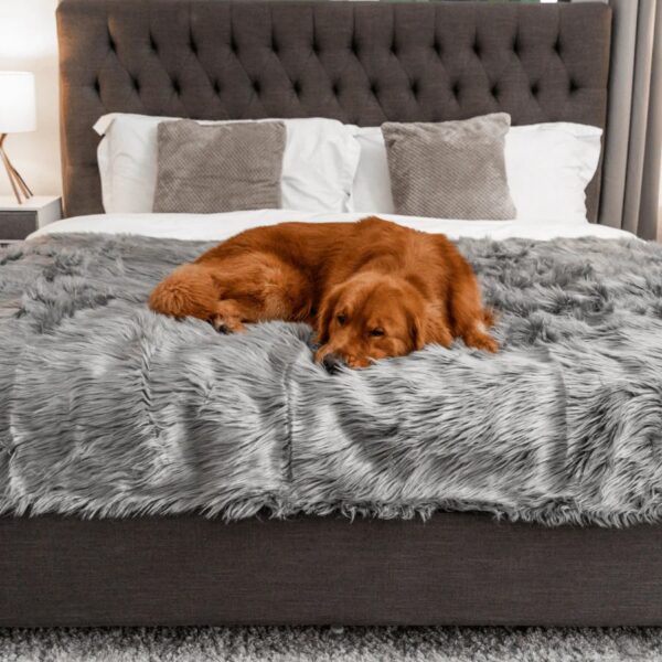 pupprotector™ waterproof throw blanket charcoal grey 19