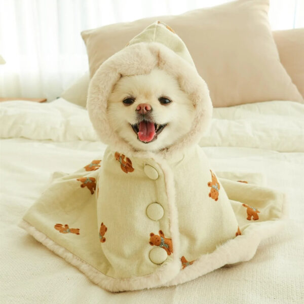 warm winter bear cape blanket for dogs 2