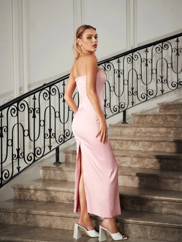 alyssa heart diamond satin dress 5