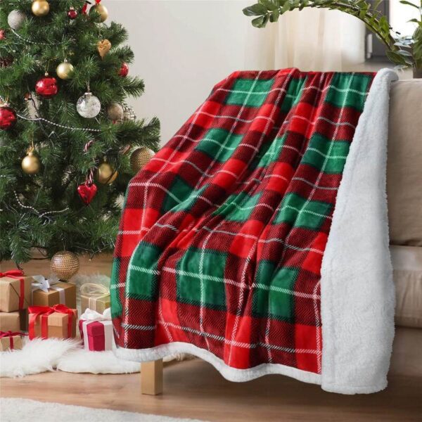 christmas themed cozy fluffy large size winter blanket 12