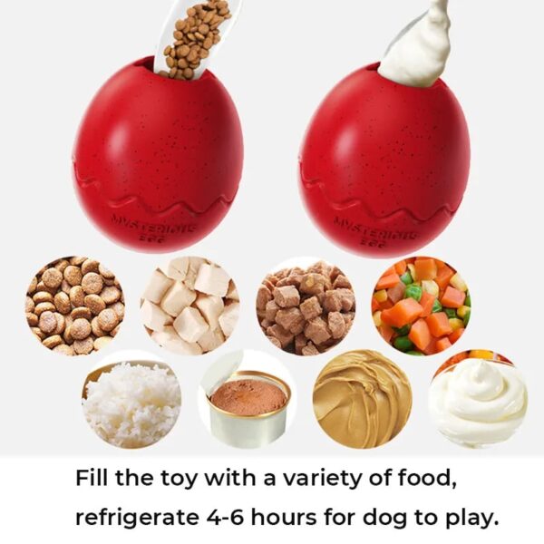 egg shape slow feeder dog chew toy 2