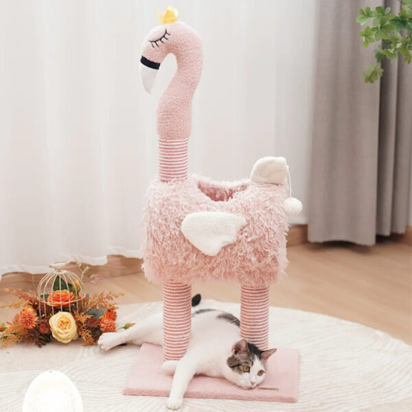 flamingo shape cat climbing frame 2