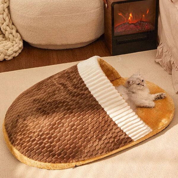 funny slipper styled semi enclosed dog & cat bed 10