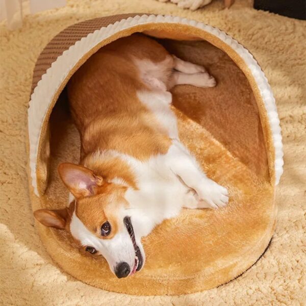 funny slipper styled semi enclosed dog & cat bed 8