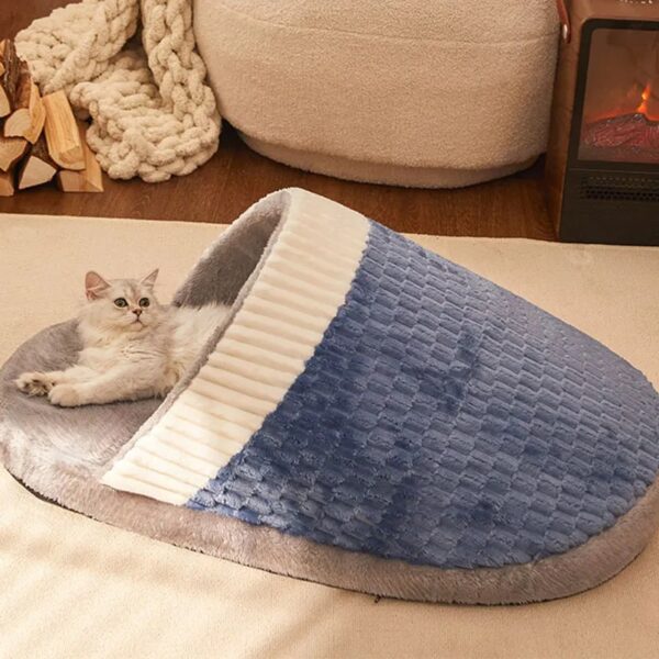 funny slipper styled semi enclosed dog & cat bed 9