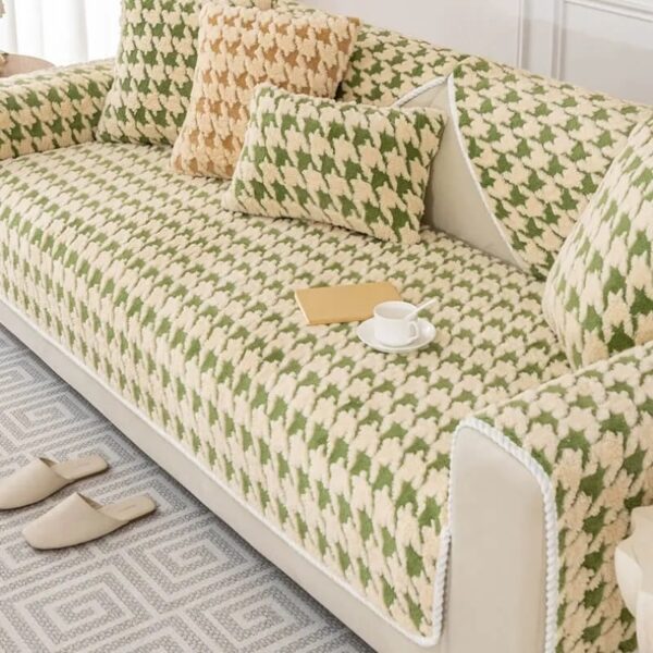 houndstooth furniture protection anti slip sofa cover 3