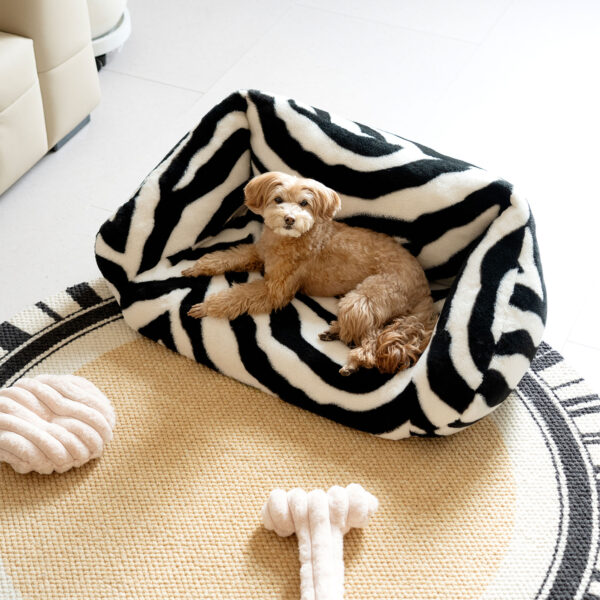 luxury modern striped pet sofa 1