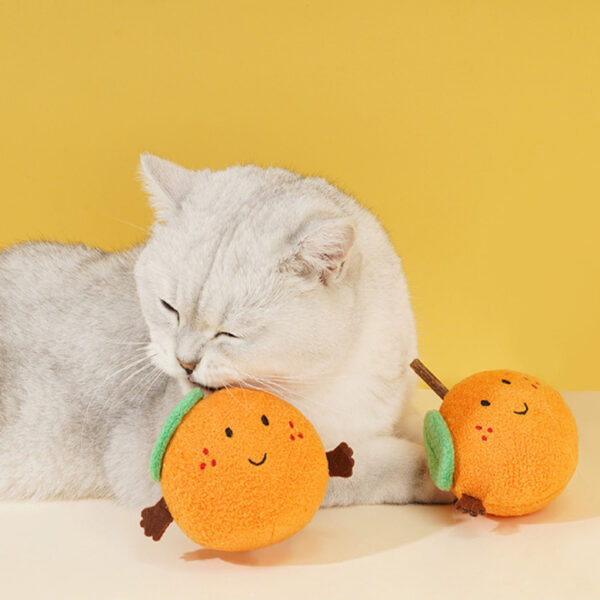 orange silvervine cat toy 2