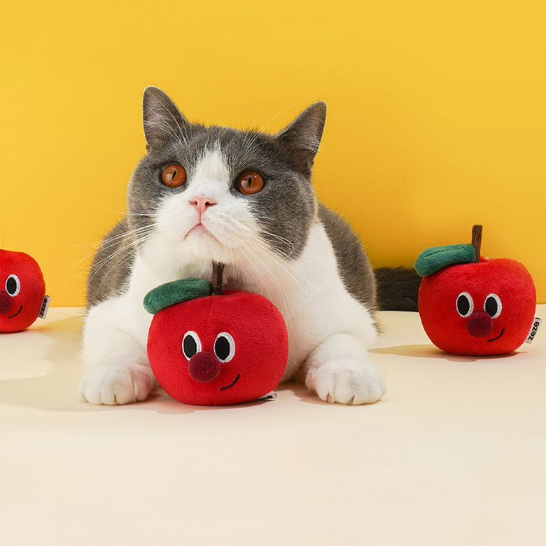 red apple silvervine cat toy 1