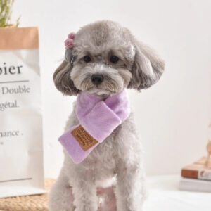 soft fleece winter pet scarf 1