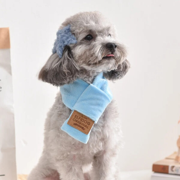 soft fleece winter pet scarf 2
