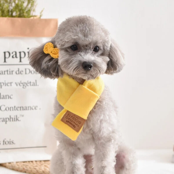 soft fleece winter pet scarf 3