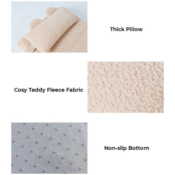 soft tatami mat pet lounger bed with pillow 4