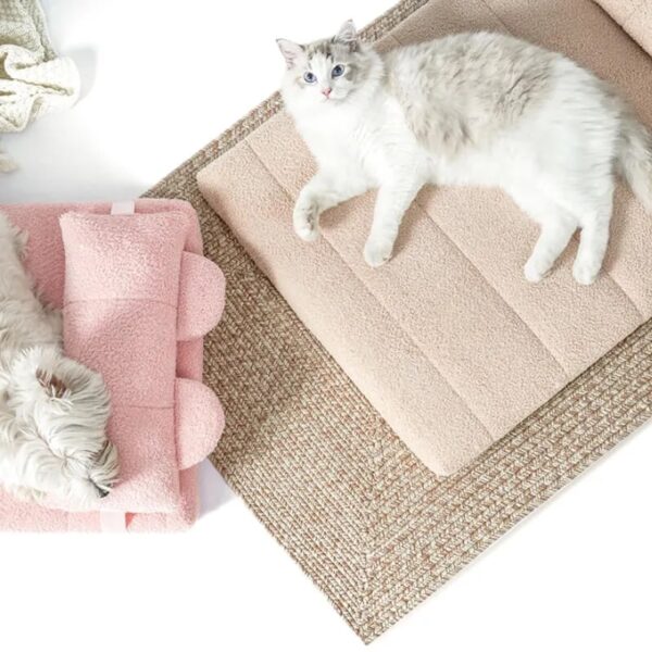 soft tatami mat pet lounger bed with pillow 6