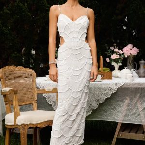 teresa pearl sequin midi dress 888