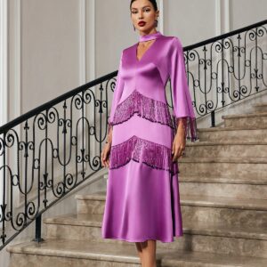 thandie glitter fringe satin dress 1 thandie glitter fringe satin dress 1