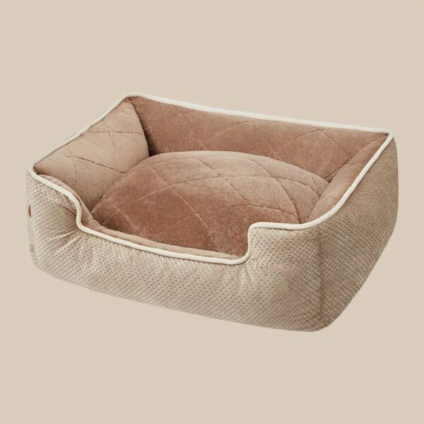thickened warm fleece removable square dog bed 2