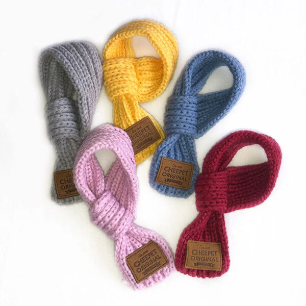 warm winter knitted pet scarf 4