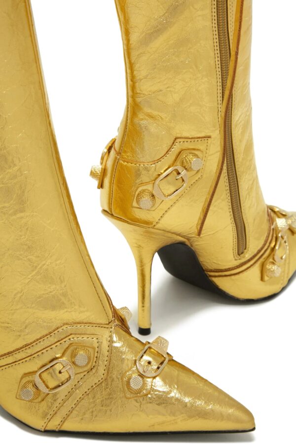 adison knee high boots in gold 7