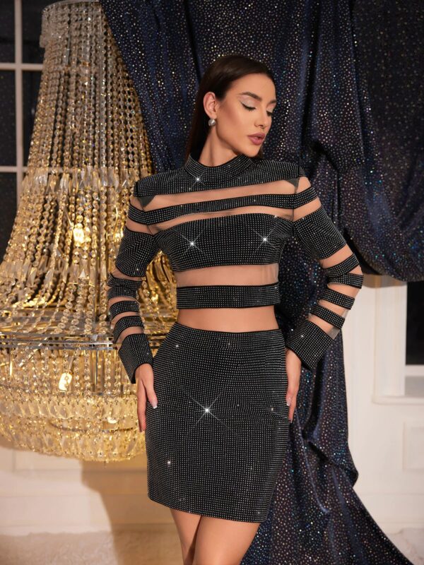 araceli patchwork rhinestone set in black 3