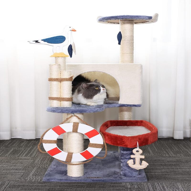 boat buoy novelty seagull cat tree tower 1