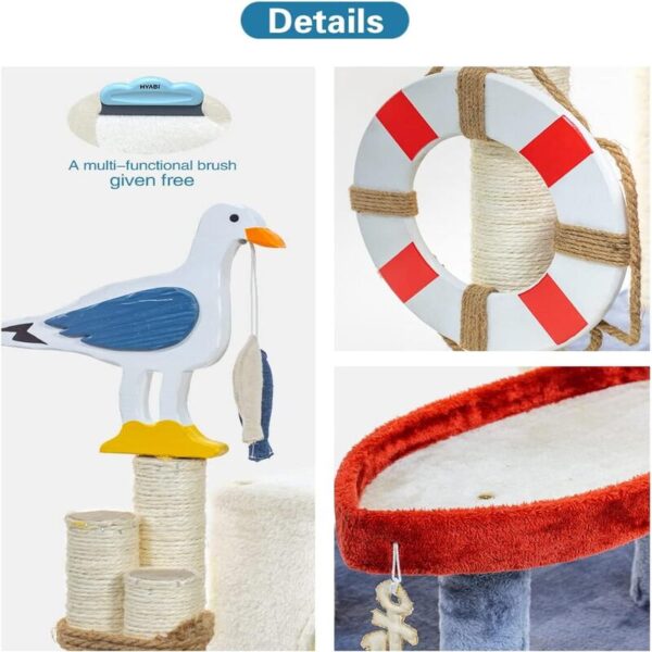 boat buoy novelty seagull cat tree tower 3