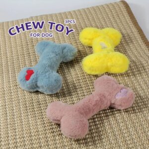 bone shape plush dog chew toy 1 bone shape plush dog chew toy 1